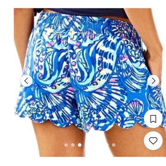 LILLY PULITZER-Women's Blue and White Shorts - Picture 2 of 6